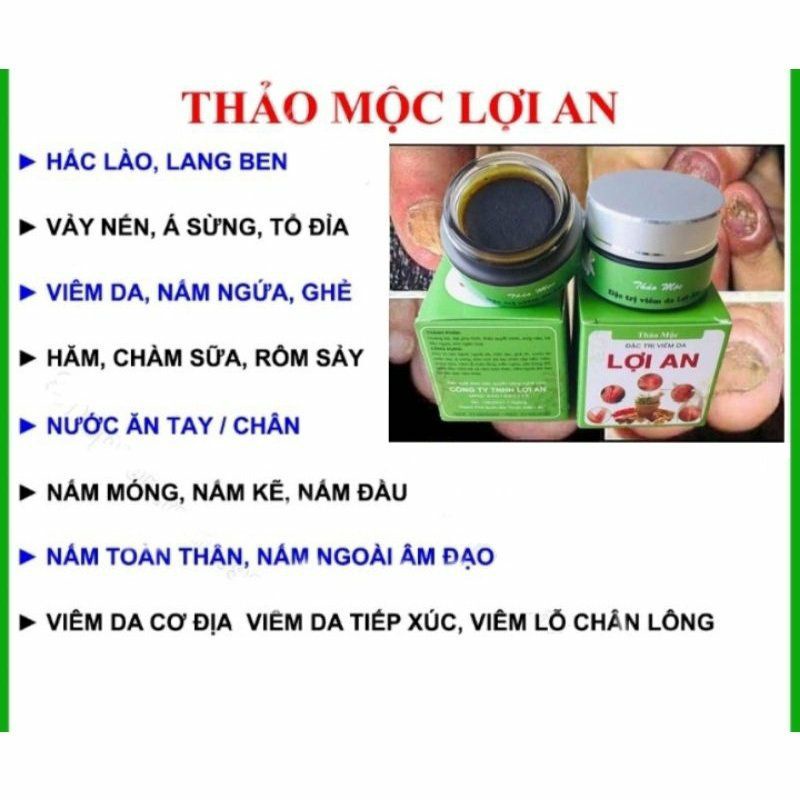 (100%thảoduoc)Kem Bôi Da Thảo Mộc LỢI AN,hết ngứa,vảy nến,á sừng,da tiếp xúc,da cơ địa,nước ăn chântay,hắc lào,chàm,nấm