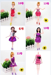 combo 3 cái đầm ngắn siêu dễ thương - phụ kiện của búp bê 30cm