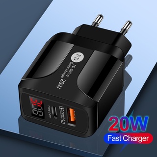 Củ sạc nhanh 2 cổng USB 20w thích hợp cho Iphone/ Android