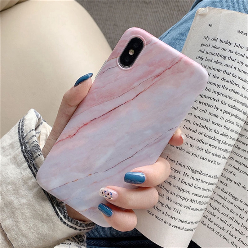 Ốp Điện Thoại IMD Họa Tiết Đá Cẩm Thạch Bóng Sang Trọng Cho iPhone 6 6s 7 8 Plus X XS Max XR 11 12 13 14 Pro Promax Plus