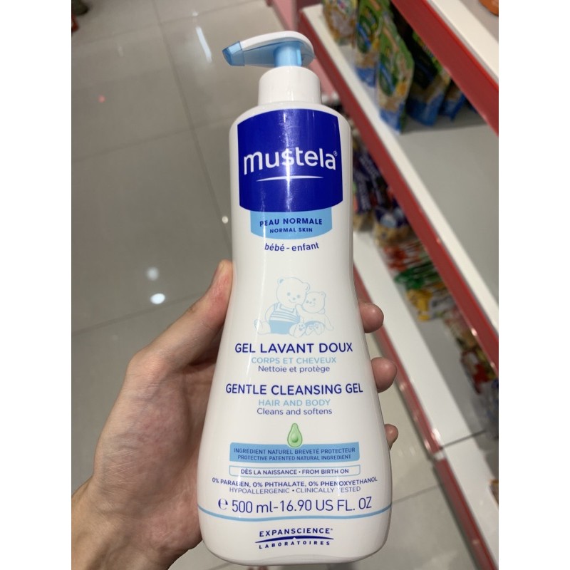 Sữa tắm gội không chứa xà phòng Mustela 500ml