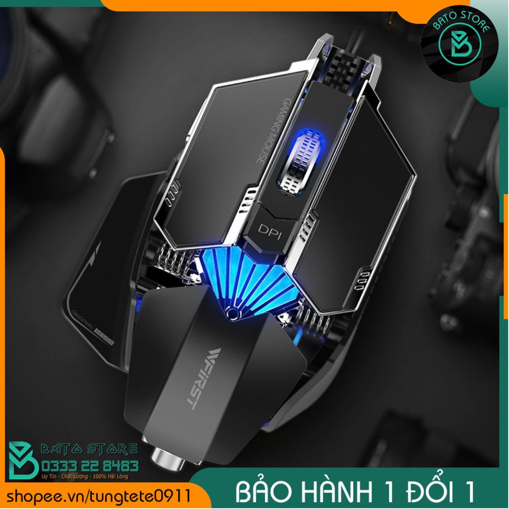 Chuột game chuyên nghiệp WFIRST 6D cao cấp Marvo Led RGB đổi màu - Thết kế hợp kim cực chất.