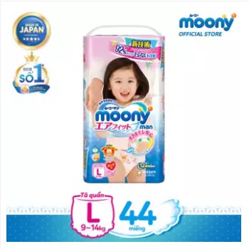 Tã quần Moony L44 bé gái (9 - 14kg)