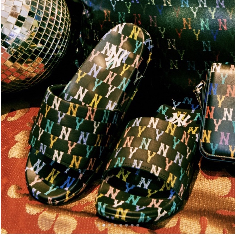 Dép MLB Monogram rainbow chính hãng full tag