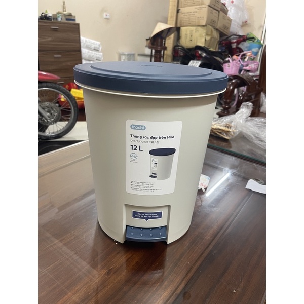 Thùng Rác Đạp Chân INOCHI - Bật Rác Tròn Hiro 6L, 12L Hàng Chính Hãng