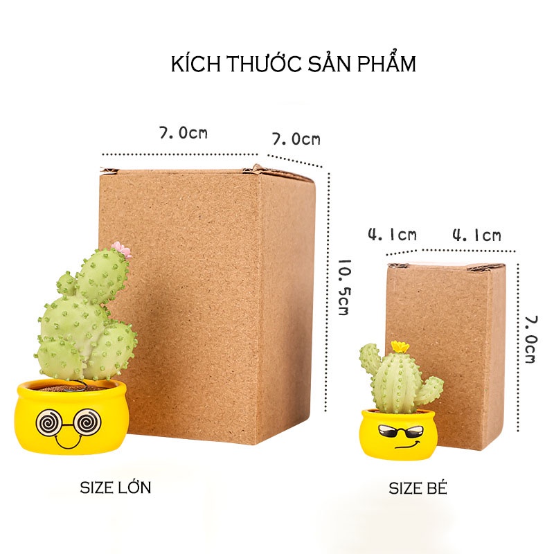 Mô hình cây xương rồng lò xo dễ thương để bàn làm việc, bàn học, taplo ô tô xe hơi Ráp, quà tặng người yêu bạn bè cute