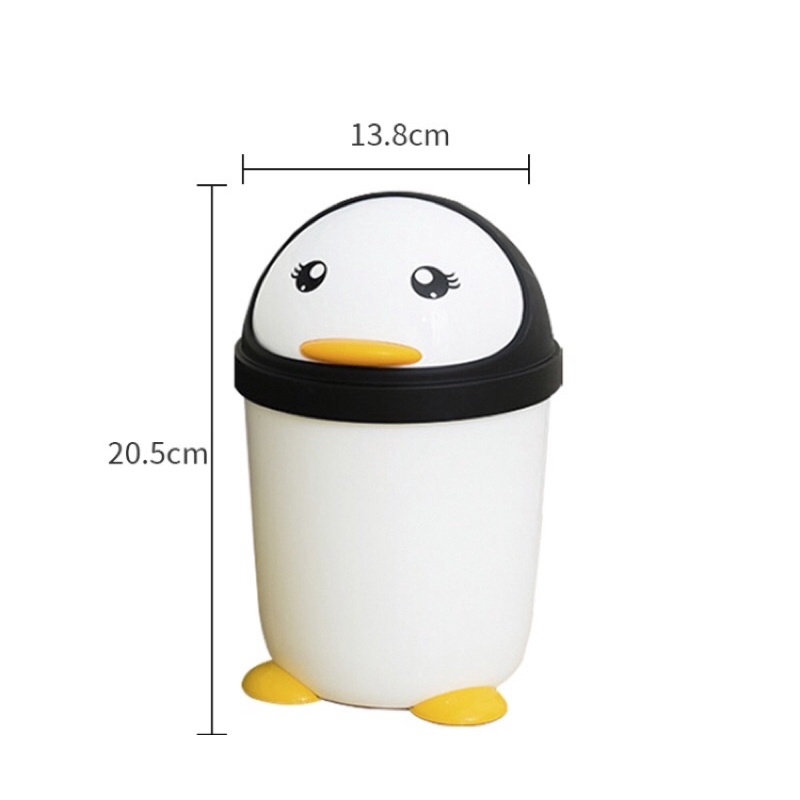 Thùng rác mini hình chim cánh cụt