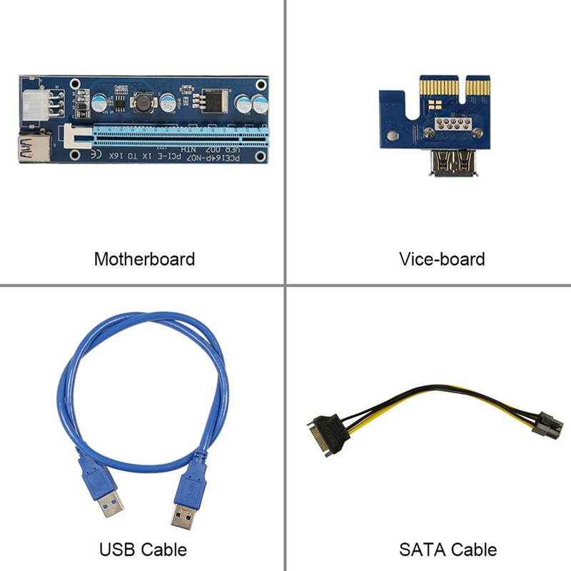 Dây Cáp Nối Dài 1x Sang 16x 60cm Usb 3.0 6 Pin Sata