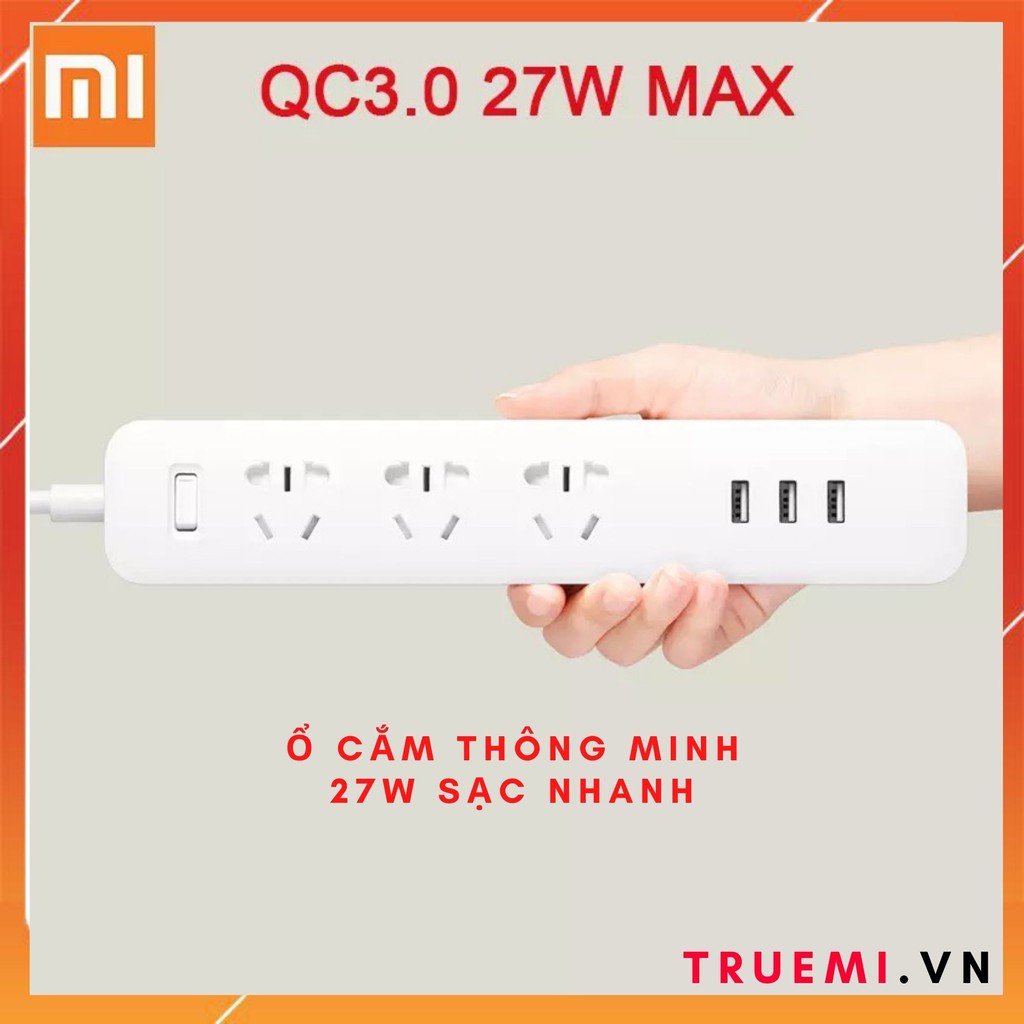 Ổ Cắm Điện Xiaomi Mijia 27W 3 USB sạc nhanh / Xiaomi Power Strip 3 USB