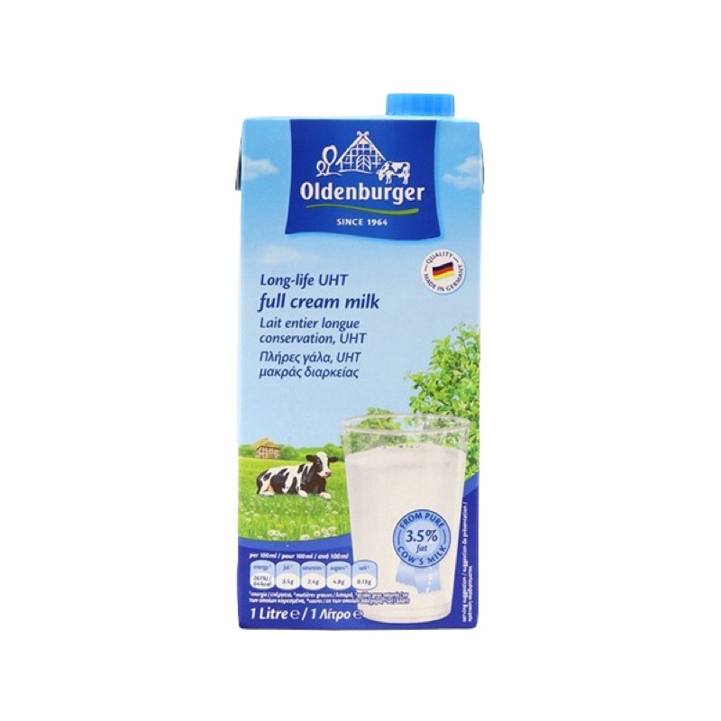 Sữa nguyên kem (fullcream) Oldenburger 1L