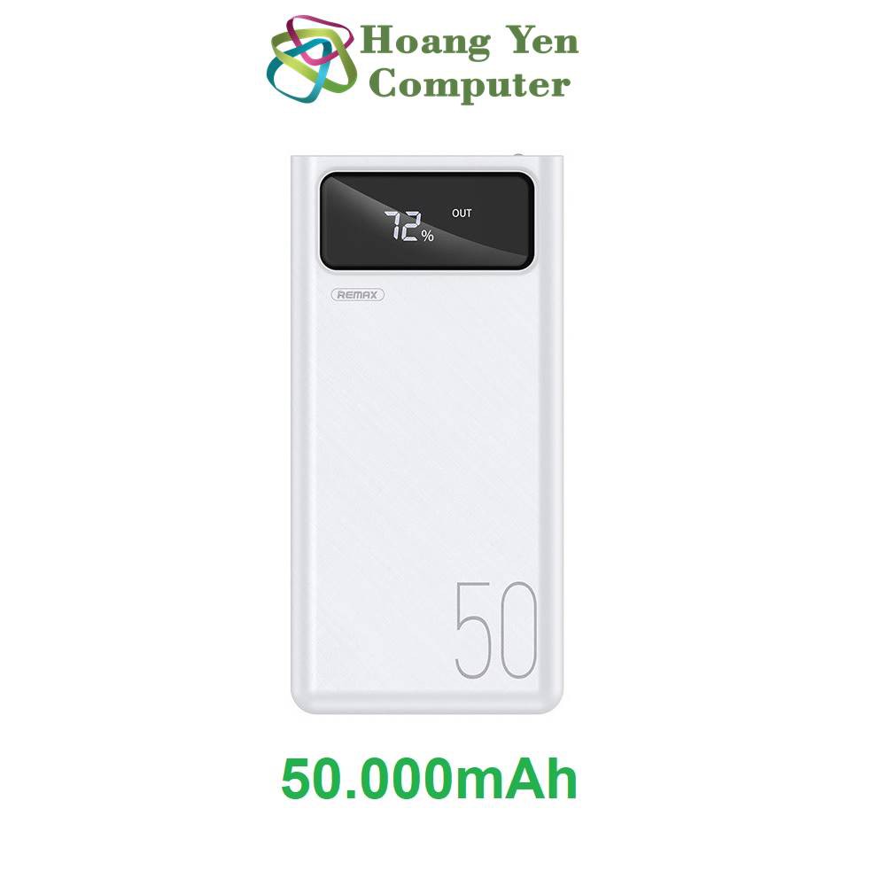 Sạc Dự Phòng Remax RPP-162 50000mAh Lõi Polymer 3 Cổng Sạc Vào, 4 Cổng Sạc Ra, Tích Hợp Đèn Led