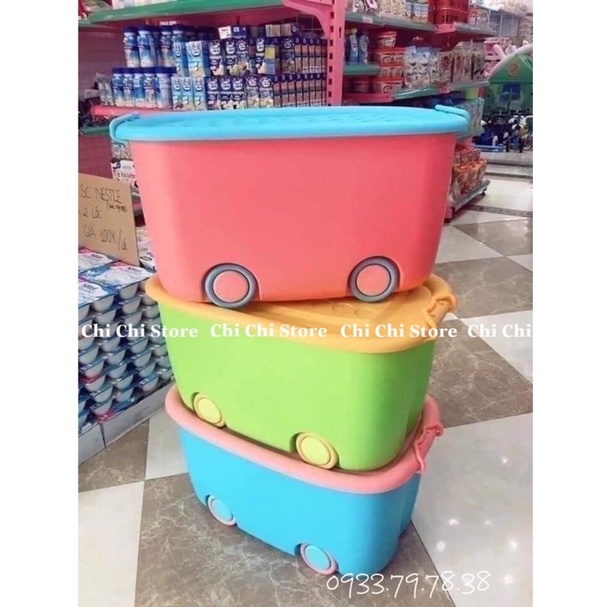 THÙNG ĐỰNG ĐỒ CHƠI CHO BÉ CÓ BÁNH XE TIỆN LỢI GỌN NHẸ