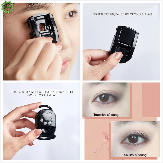 [Hàng mới về] Dụng Cụ Bấm Cong Lông Mi Mini Tiện Dụng Kẹp lông mi nhựa hộp vuông