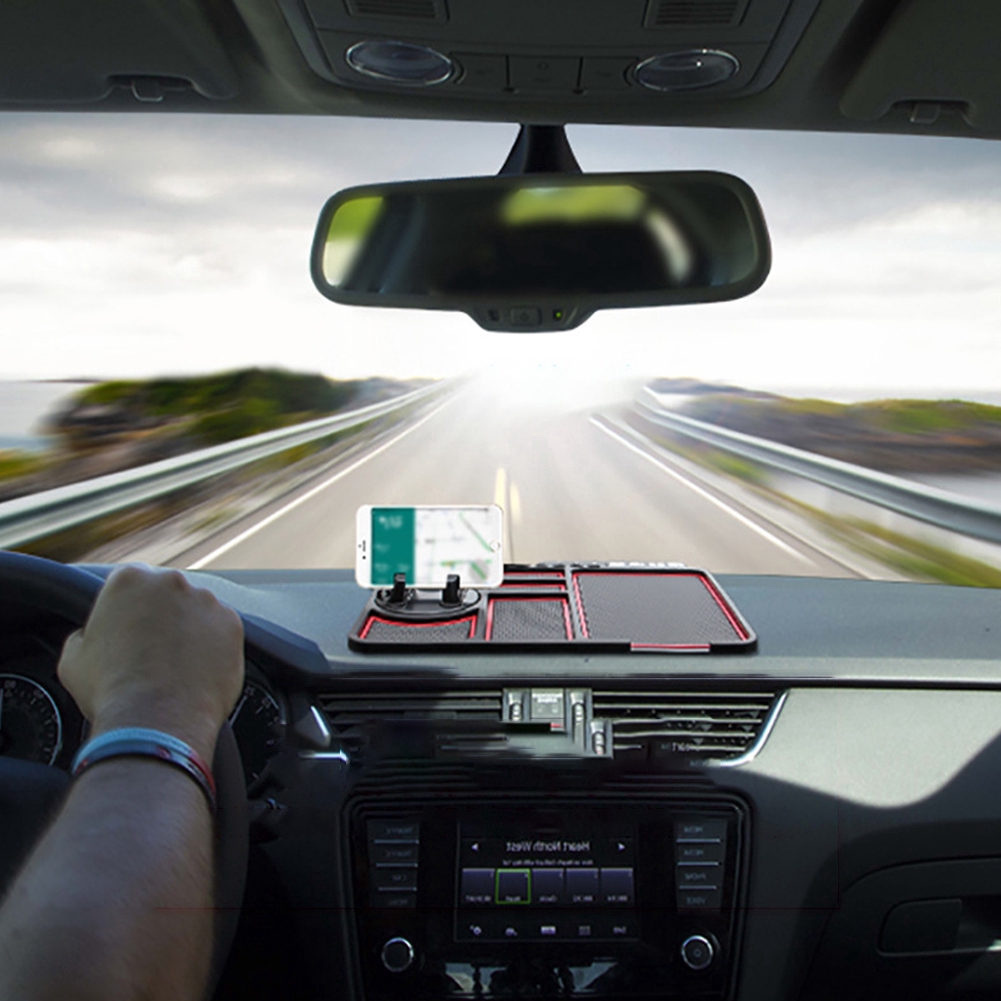 Giá đỡ điện thoại bằng silicon chống trượt tiện lợi cho xe ô tô
