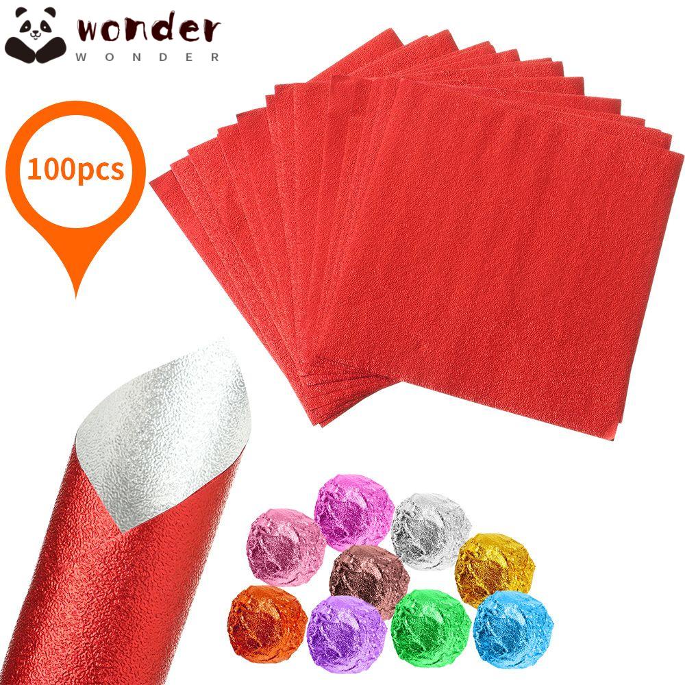 Set 100 giấy nhôm gói kẹo/socola nhiều màu sắc