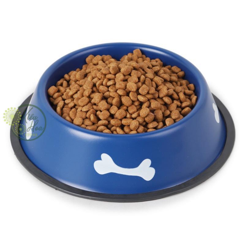 Bát đựng thức ăn INOX cho thú cưng hình xương chó nhiều kích thước lựa chọn (Giao màu ngẫu nhiên) (Kiều Hoa Store)