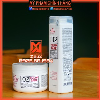 Dầu gội giữ màu và kem hấp/xả phục hồi chăm sóc tóc màu silky color care 250ml