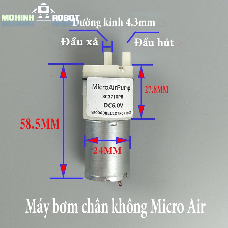 Máy bơm chân không mini 12v, máy bơm nước, sục bể cá, hút chân không