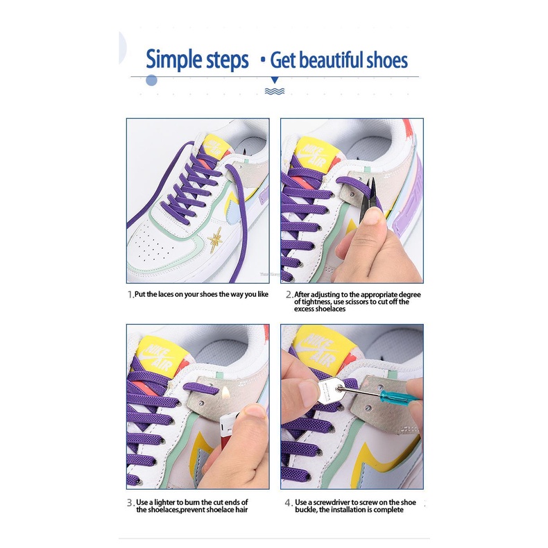 Dây Giày Không Cần Buộc Co Giãn Đính Đá Kim Cương Nhiều Màu Sắc Mới Cho Trẻ Em Và Người Lớn