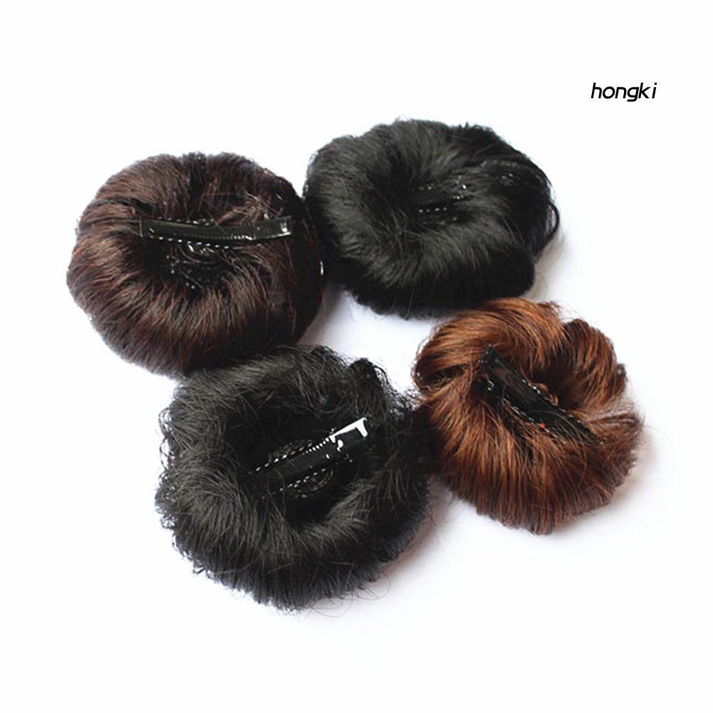 Búi tóc giả xoăn hình bánh donut dễ thương dành cho bé gái