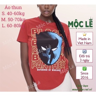 (40-80kg) Áo thun phông nam nữ vnxk F21 đỏ black panther