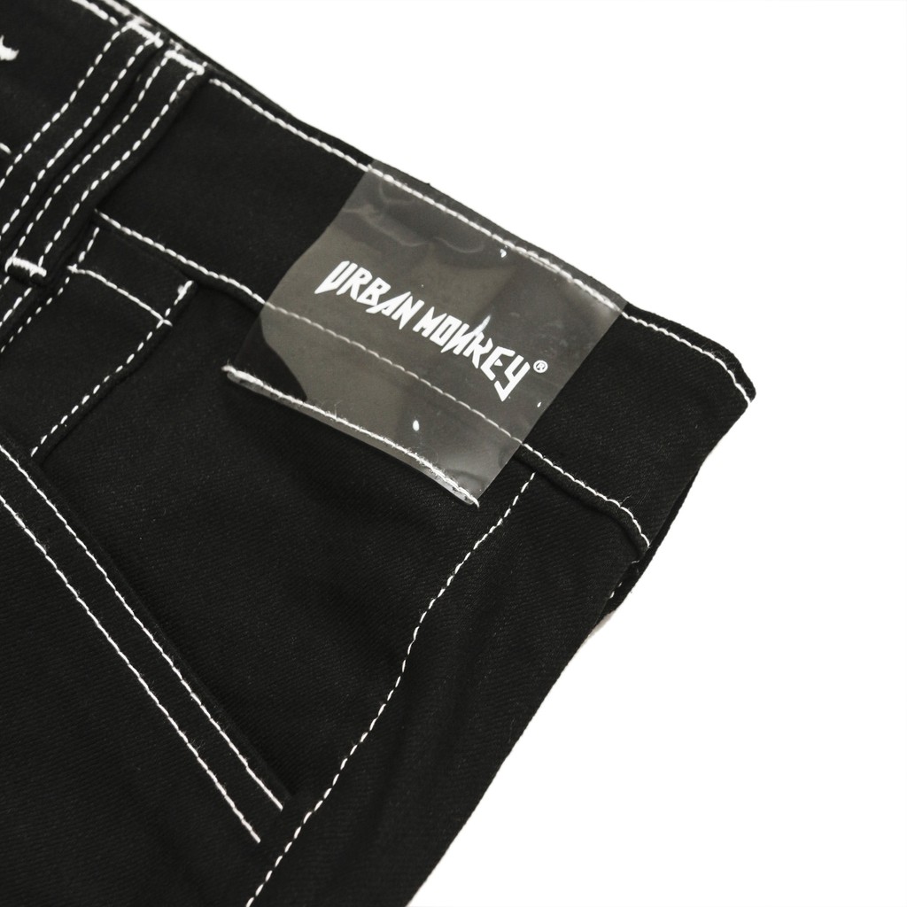 Quần Jean URBAN MONKEY BIKER JEAN Phối Màu Đen Cao Cấp Thiết Kế Đặc Biệt