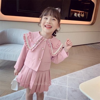 Set cổ bèo dải ngọc hồng xinh yêu cho bé gái