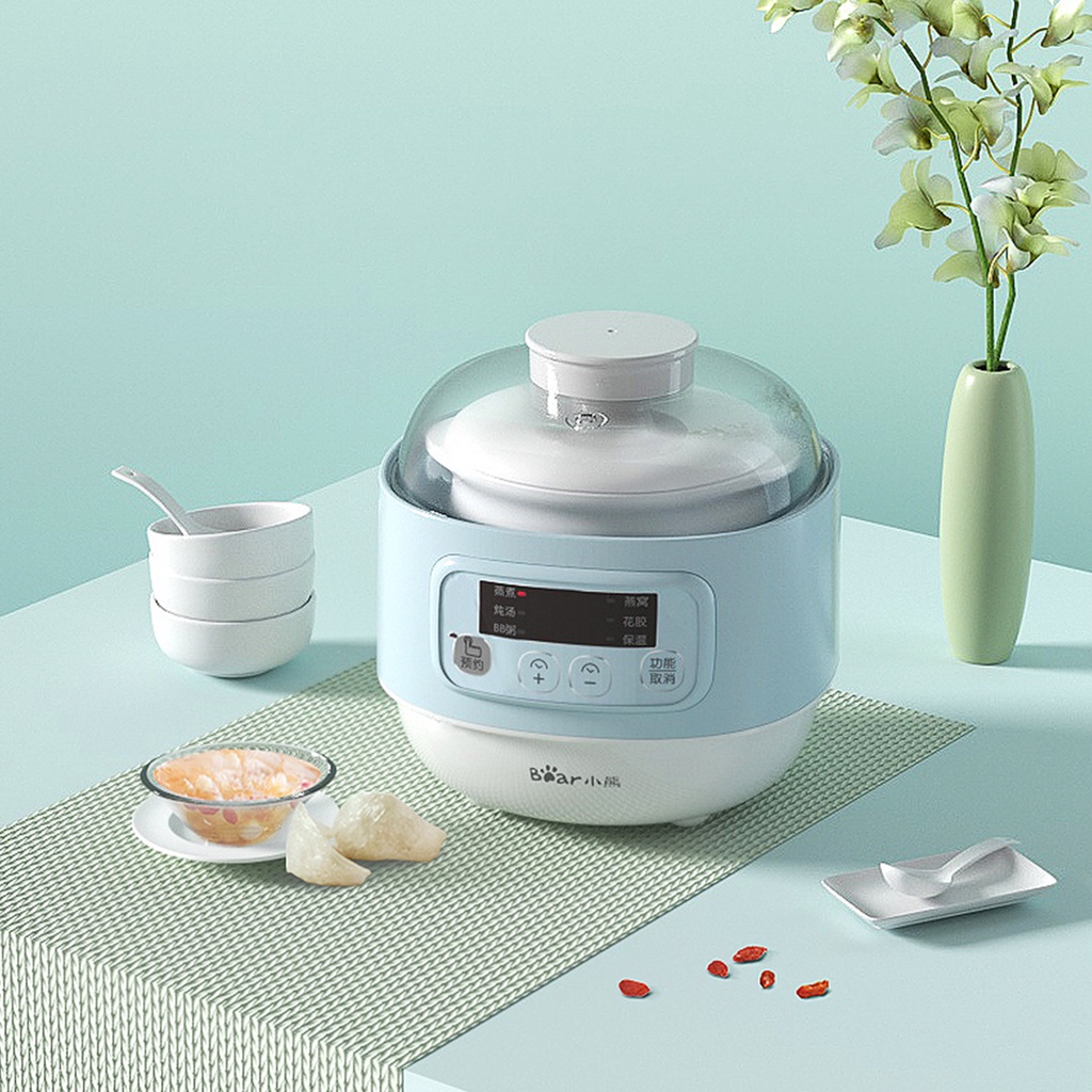 Nồi Nấu Chậm Đa Năng 4in1 Bear DDZ-A08G2 - Công suất 200W - Dung tích  800ml - Chính Hãng