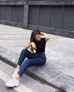 Quần jean giấy dài cạp chun siêu hịn
