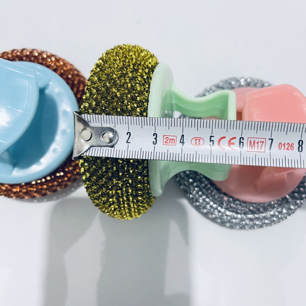 Miếng nhôm chà nồi có tay cầm bằng nhựa