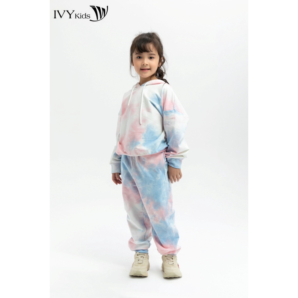 Quần dài họa tiết loang màu bé gái IVY moda MS 22G1185