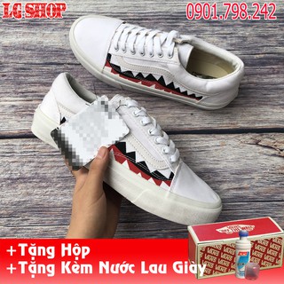 [Freeship] Giày Cá Mập Trắng Full Size Nam Nữ [Ảnh Thật]