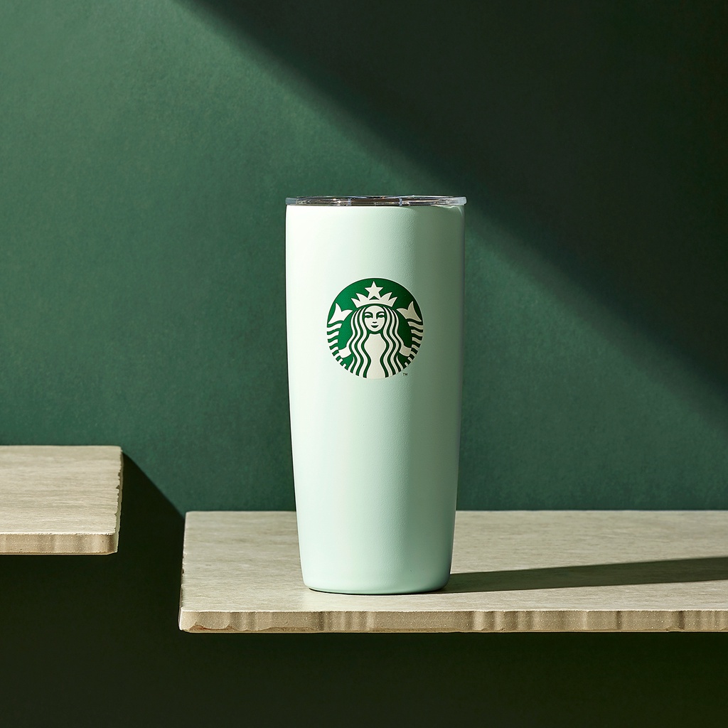 [LIFEMCMBP4 -12% đơn 250K] Bình Starbucks 20Oz (591ml) Stainless Steel Mint