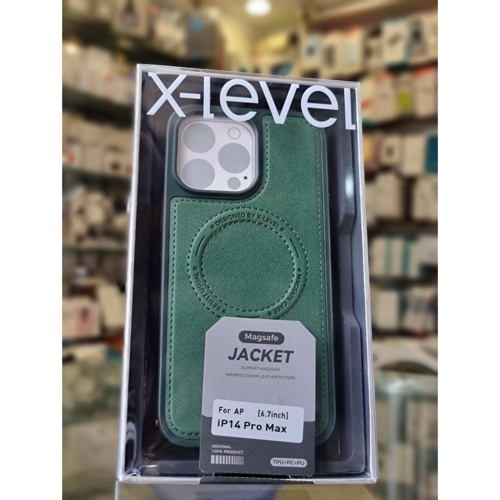 Ốp lưng X-Level da Jacket hỗ trợ sạc Magsafe cho iPhone 14 Pro max, 14 Plus, 14 pro, 14 viền dẻo chống sốc sang trọng