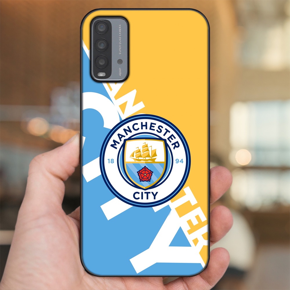 Ốp lưng Xiaomi Redmi 9T viền đen in hình Manchester City MC