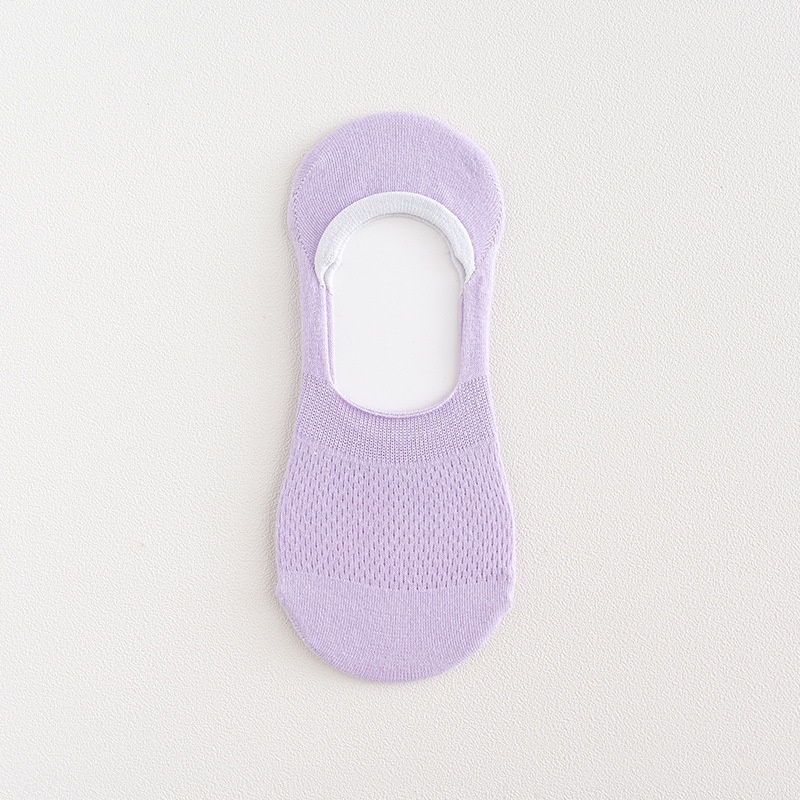 Vớ thuyền WAFNHA D528 kiểu lưới vô hình phối silicone chống trượt thoáng khí dành cho nữ