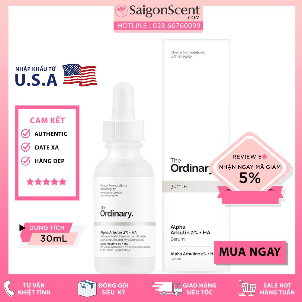 Tinh chất The Ordinary Alpha Arbutin 2% + HA