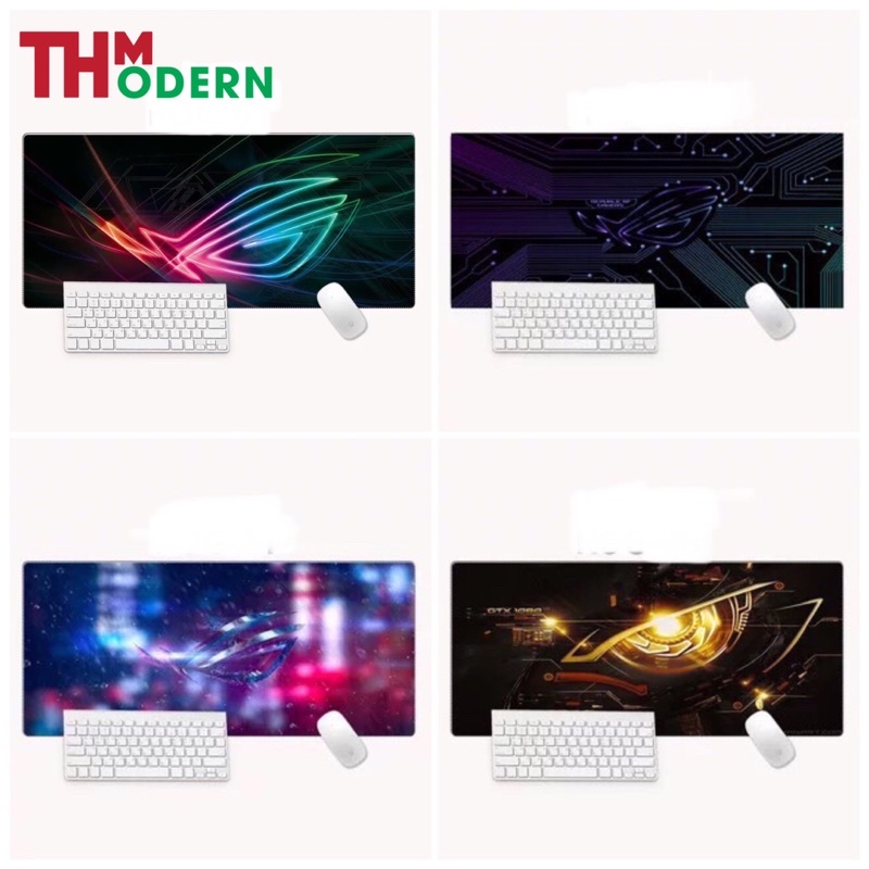 Miếng Lót Chuột Cỡ Lớn Gaming 90x40 ASUS-ROG May Bo Viền Chắc In 3D Có Thể Giặt Tay Không Phai Màu