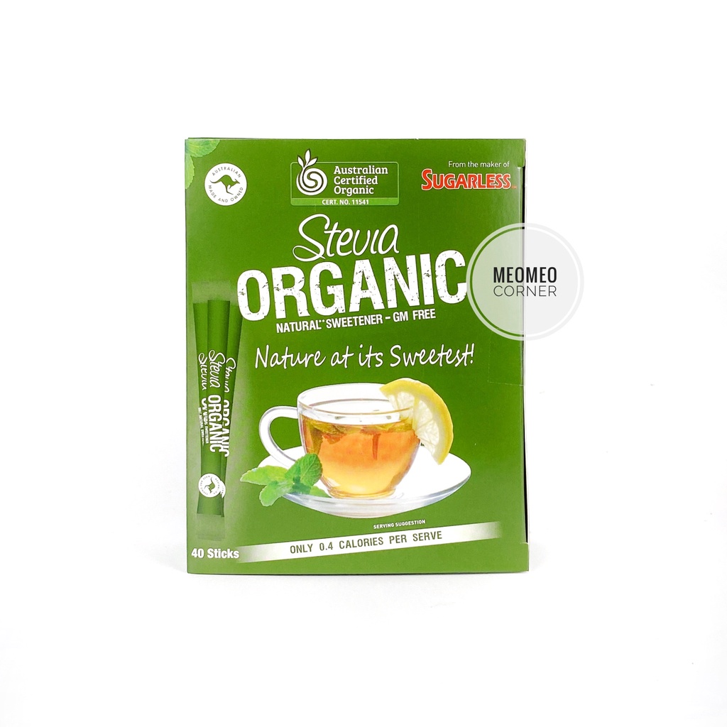 Đường cỏ ngọt hữu cơ Úc Sugarless stevia organic 350g
