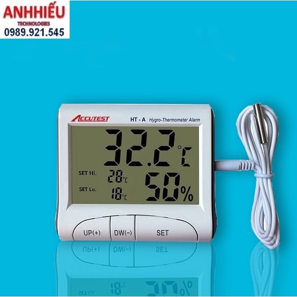 Nhiệt ẩm kế HT A, Đồng hồ đo nhiệt độ độ ẩm Accutest HT-A