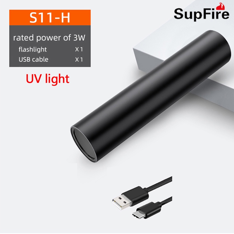 Đèn pin led SUPFIRE UV S11-H 365nm đầu cắm USB tiện lợi