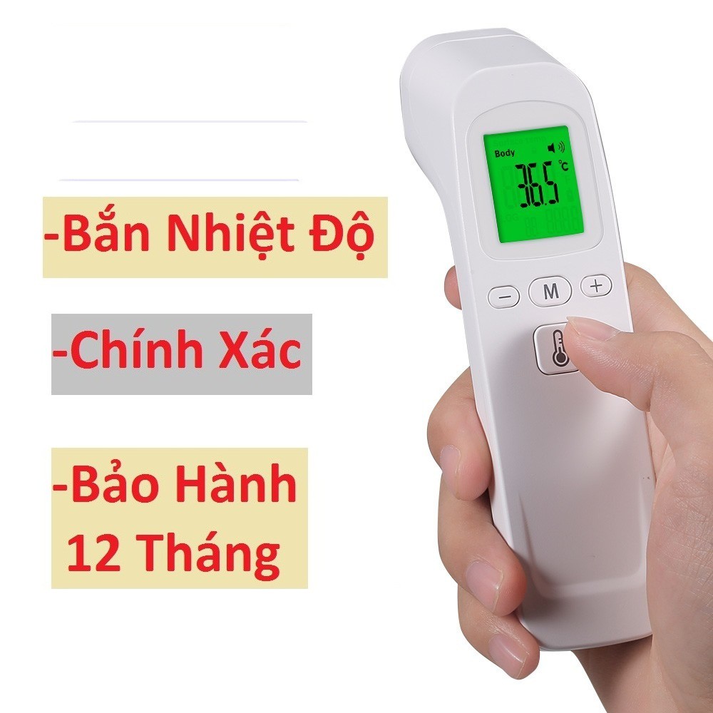 Nhiệt kế điện tử -nhiệt kế hồng ngoại độ chính xác cao - màn hình LED- hỗ trợ đo nhiệt độ cơ thể và đồ vật chuẩn xác