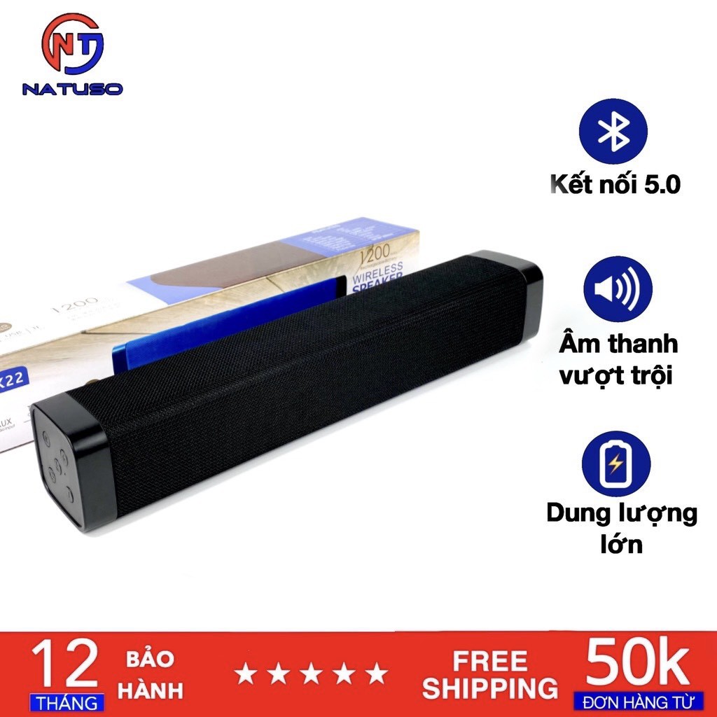 Loa bluetooth không dây IK-22 nghe nhạc siêu bass hỗ trợ usb và thẻ nhớ