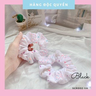 [Rẻ vô địch][Ảnh thật]Cột tóc scrunchies hoa cúc & trái cây màu pastel hot trend