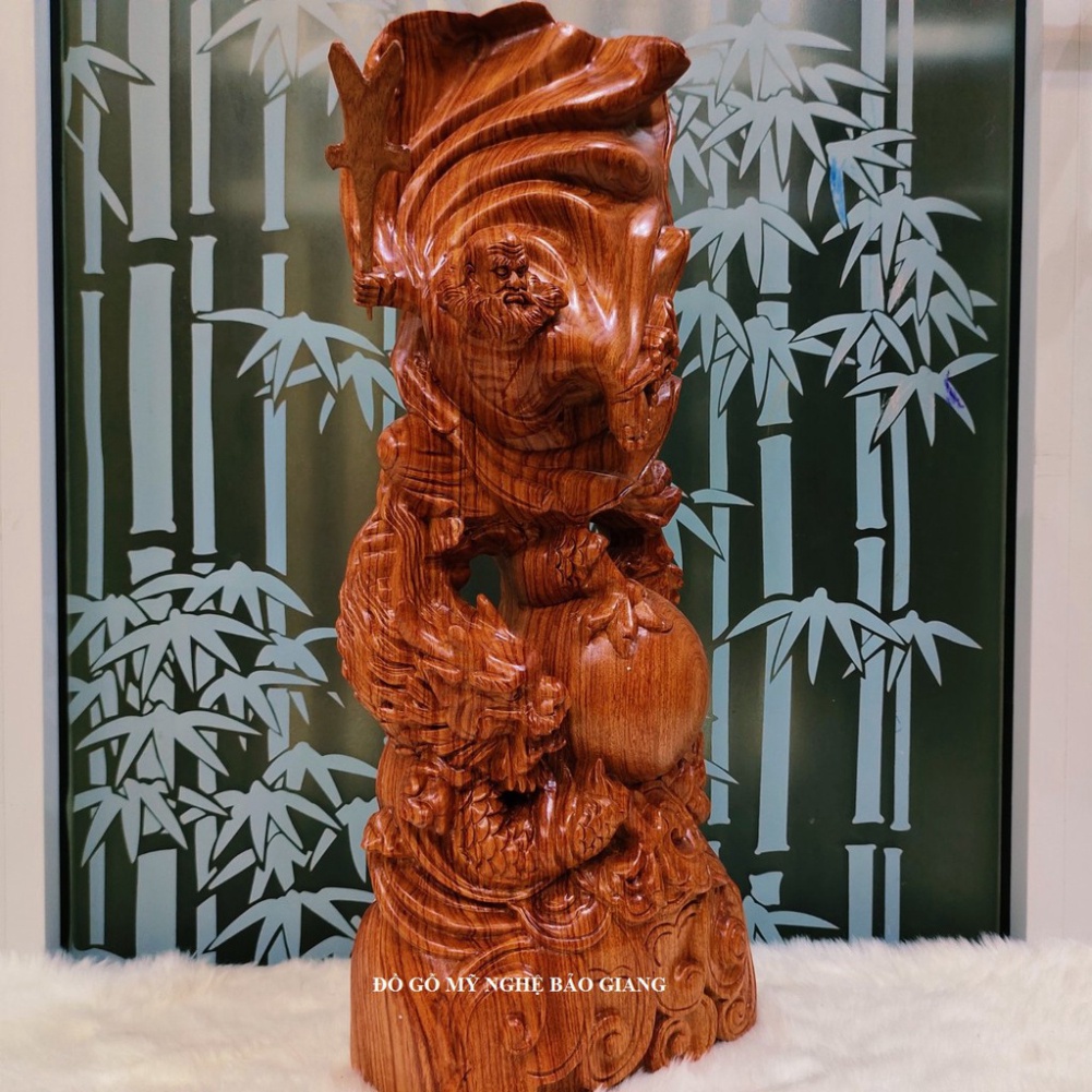Tượng đạt ma sư tổ gỗ hương cao 50 cm