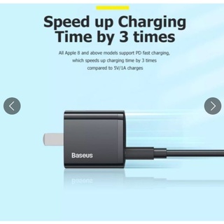 Combo củ sạc cáp sạc nhanh baseus cube 20w usb c hỗ trợ sạc nhanh type c pd cho iphone 12 pro max 11 mini 8 plus