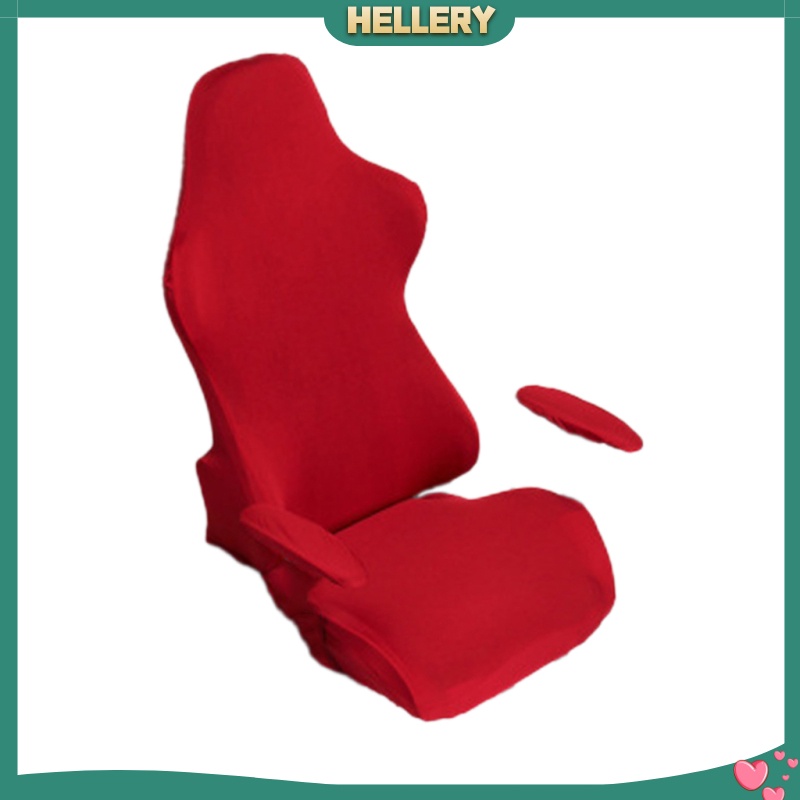 [HELLERY]Swivel Armchair Cover Internet Cafe Office Seat Armrest Slipcover Gray
