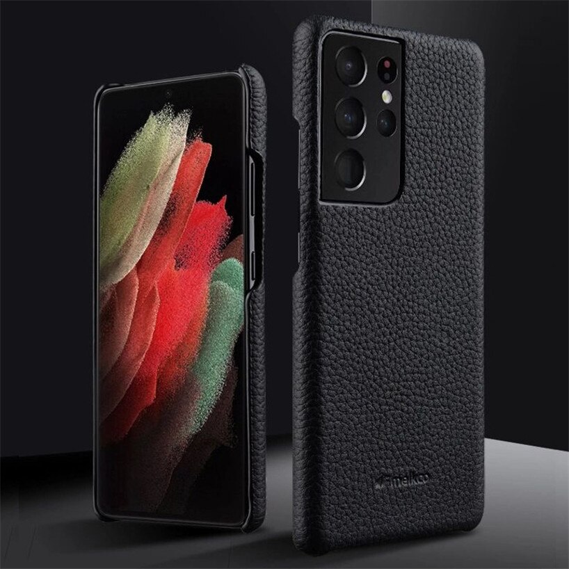Bao Da Điện Thoại Bằng Da Bò Thật Cho Samsung Galaxy S21 Ultra S22 Plus S23 5G