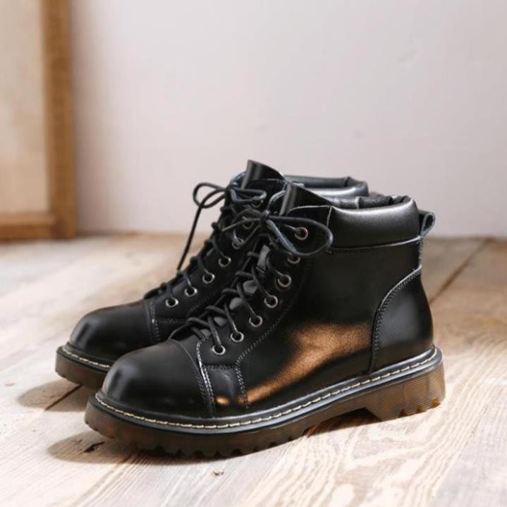 [Sale 3/3]Giày da nữ cổ cao vintage, Boots da bò thật, MZDL Boots, Giày Vintage style, Mori style - Collar Boots -pi9