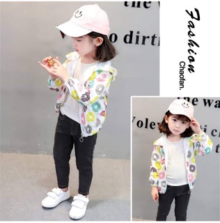 Áo gió 2 lớp bé gái